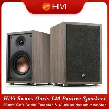 Swan Oasis 140 Passive Speakers, 2-Way HiFi Bookshelf Speakers for TV Desktop Stereo or Home Theater