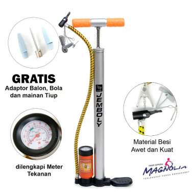 Pompa Ban Sepeda dan Motor Material Besi Merk Jemboly Jemboly Kuning