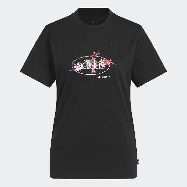 adidas Women T-Shirts Elem Flrl Baju Wanita [JP0115] A/L Black