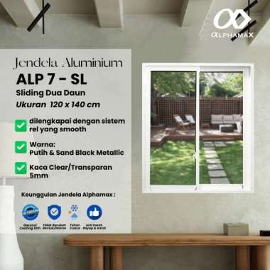 ALPHAMAX ALP 7 - SL Jendela Rumah Jendela Kamar Jendela Ruang Tamu Jendela Aluminium Sliding Dua Dau