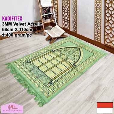 Kadifitex sajadah sejadah turki dewasa beludru 68 cm x 110 cm motif acak turkey bulu halus alas perl