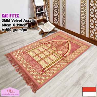 Kadifitex sajadah sejadah turki dewasa beludru 68 cm x 110 cm motif acak turkey bulu halus alas perl