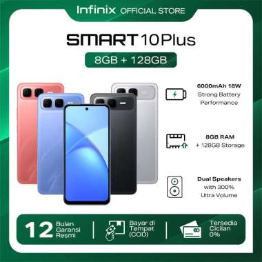 Infinix Smart 10 Plus 8/128GB - Up to 16GB Extended RAM - 6.67 inch 120Hz HD+ - T7250 - 6000 mAh Tit