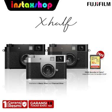 INSTAXSHOP Fujifilm X half X-half Digital Camera Kamera Digital Xhalf Garansi RESMI Silver