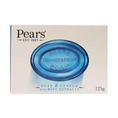 Sabun Mandi Transparan Pears Clear Transparent Soap - 125 gr Biru