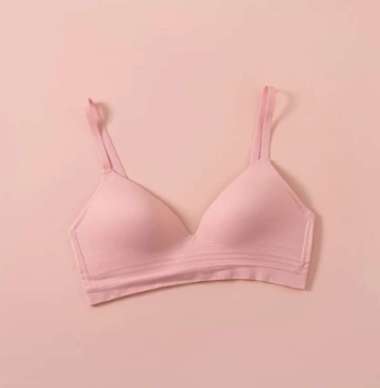Felancy Bra Seamless Stripe Wireless Cup C 071-2057C 36C/080 Pink