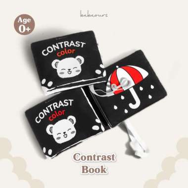 Bebeours Baby Softbook | Baby Book | Contrast Book | Buku Bayi Contrast Book