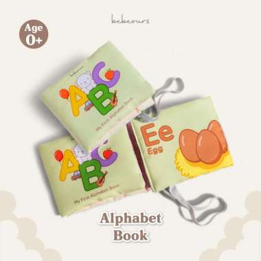 Bebeours Baby Softbook | Baby Book | Contrast Book | Buku Bayi ABC Book