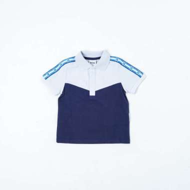 Polo HUGO BOSS BAND TAPE SHOULDER BLUE HALF WHITE NAVY POLO KIDS 100% ORIGINAL 6M