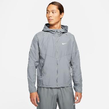 NIKE Men Running Repel Miler Jacket Pakaian Lari Pria [DD4747-084] A/M Smoke Grey/Smoke Grey/Reflect
