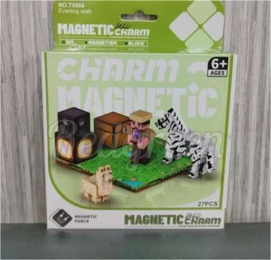mainan anak brick minecraft minecraft mine craft mini craft block magnetic world charm ZEBRA