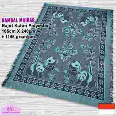 Mihrab - Hambal anyaman rajut 170 cm x 240 cm cover sofa sprei tutup tempat tidur rumbai taplak meja