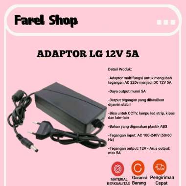 Adaptor 12V 5A Murah/Adaptor DC 12 Volt 5 Ampere Murah Power Supplay