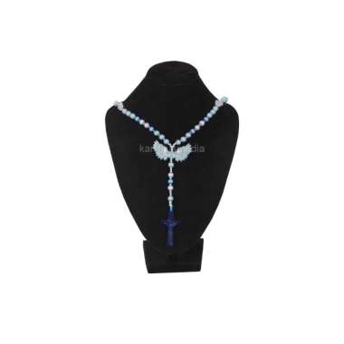 Kalung Rosario Manik Warna Herces Angel Wings rosario anak-anak blue