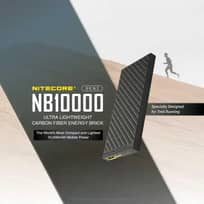 NITECORE Power Bank 10000mAh PD QC Carbon Fiber IPX5 USB Type C 20W - NB10000 GEN2 IH