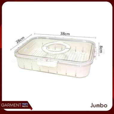 Food Container Kulkas Tempat Makanan Segar Bumbu Dapur Fresh Toples Box Wadah Sekat Tutup Tersegel N