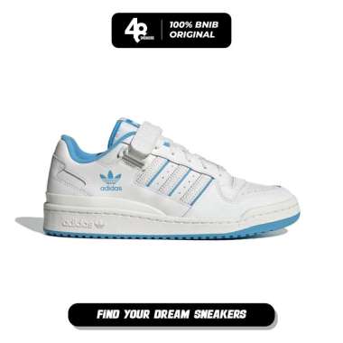 Sepatu Pria Adidas Forum Low Semi Blue Burst / Cloud White (IG3785) Original 44 2/3