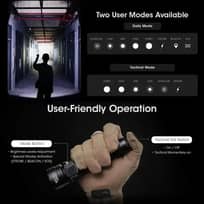 NITECORE Senter LED Flashlight Tactical NiteLab UHi 40 - Cahaya Terang 3300 Lumens, Perlindungan Maksimal IH