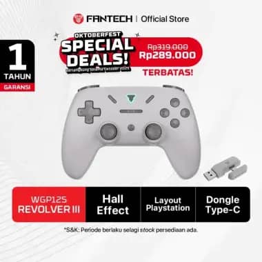 Fantech Gamepad HALL EFFECT Wireless MULTI PLATFROM Android Switch PC PS Gaming Controller REVOLVER III WGP12S Joystick