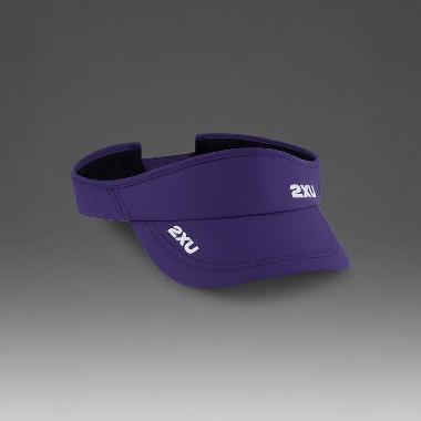 2XU Unisex Running Visor Cap Run Topi Lari Pria/Wanita [2XUUQ5686FDW] - Future Dusk/White