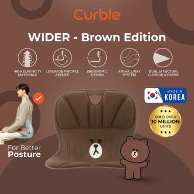 Curble Posture Chair Line & Friends Series - Brown - LIMITED EDITION