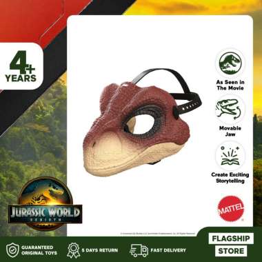 Jurassic World Toy Rebirth Velociraptor Mask - Mainan Action Figure