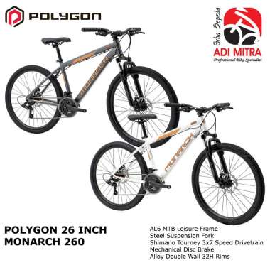 Polygon Monarch 260 Sepeda MTB [26 Inch] White