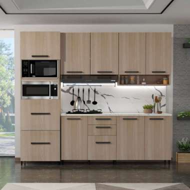 KIRANA Queens - Kitchen Set Kayu Rak Dapur Lemari Kabinet Dapur Modern Minimalis Queens Set