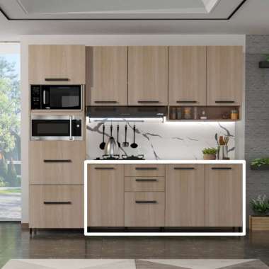 KIRANA Queens - Kitchen Set Kayu Rak Dapur Lemari Kabinet Dapur Modern Minimalis Queens Bawah