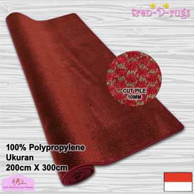 Karpet jumbo modern motif halus tebal alas lantai permadani ruang tamu tidur 200 cm x 300 cm - NMs M