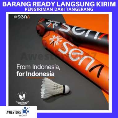 SENA Sports Shuttlecock / Kok Bulu Tangkis Premium Isi 12 Goose Feather / Shuttlecock Bulutangkis / 