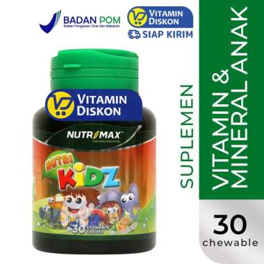 NUTRIMAX NUTRIKIDZ 30 CHEWABLE TABLET | Suplemen Minyak Ikan, DHA, Nafsu Makan, Daya Tahan Tubuh, Ke