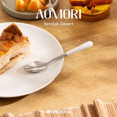 Dekoruma AOMORI Set Sendok Dessert Gagang Plastik Isi 4 pcs - Putih