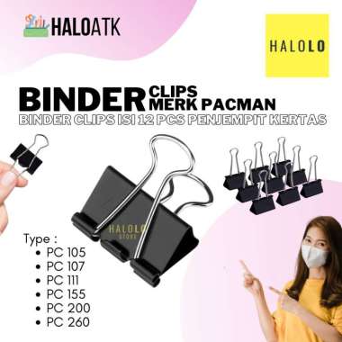 Binder Clip Penjepit Kertas Penjepit Dokumen Binder Clips Pacman PC-155 32 mm