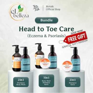 Biotalk Bundle Head to Toe Care (Eczema & Psoriasis) | No SLS/SLES | Natural | Steroid Free | Sabun 