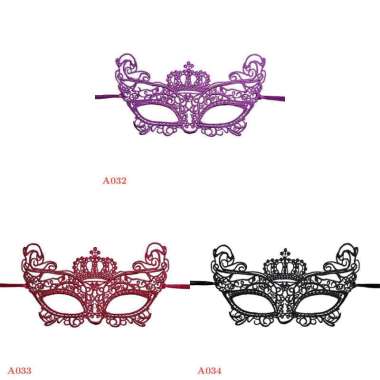 no brand A032 Mask Topeng Karnaval Penutup Mata Motif King Crown Mahkota Raja Warna Marun