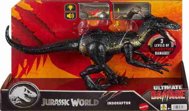 Jurassic World Ultimate Damage Indoraptor Dinosaur Toy Figure Damage Light & Sound Toy JCG26