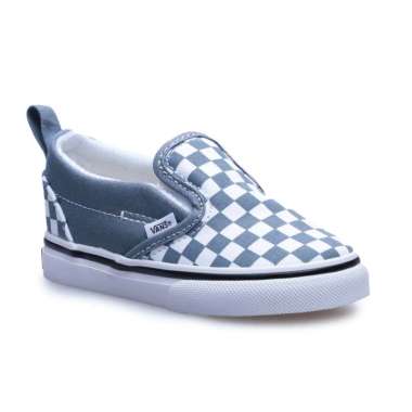 Vans Toddler Slip-On V Color Theory Checkerboard Stormy Weather (VN000D0SRV2) 6