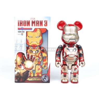 Jual Bearbrick X Hajime Sorayama X Marvel Iron Man Reverse Gold