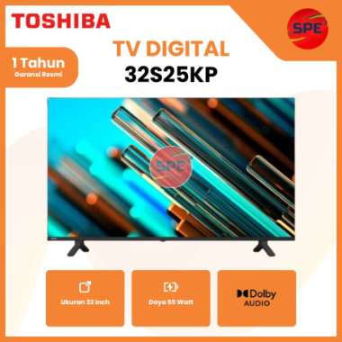 TV DIGITAL TOSHIBA UKURAN 32 INCH 32S25KP HD GARANSI RESMI (MEDAN)