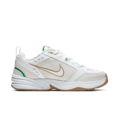 NIKE Men Training Air Monarch Iv Workout Shoes Sepatu Fitness Pria [415445-103] 11.5 White/Metallic 