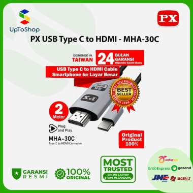 PX MHA-30C USB Type C to HDMI Kabel Converter Smartphone to TV 2M