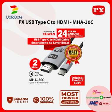 PX MHA-30C USB Type C to HDMI Kabel Converter Smartphone to TV 2M