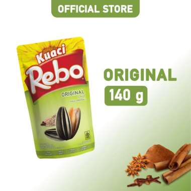 Rebo Kuaci Rasa Original 150 Gram - Cemilan Biji Bunga Matahari