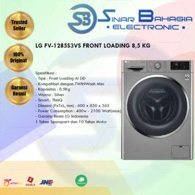 LG FV1285S3VS FRONT LOADING 8 ,5 KG (NEW) (KHUSUS BANDUNG)