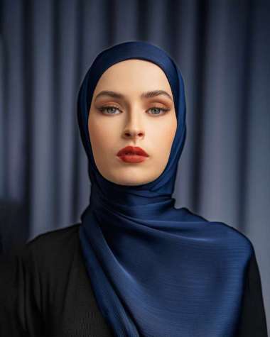 Heaven Lights - Dena Instan - Hijab Pashmina Instant Polos Midnight