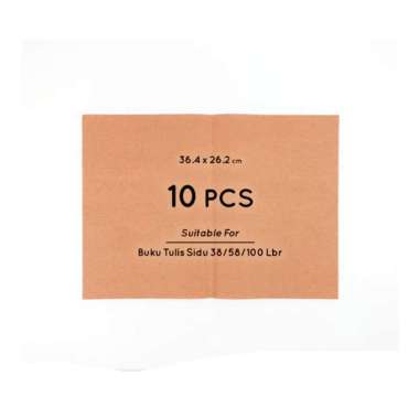 Sampul Buku Tulis Coklat Polos isi 10 Lembar Quarto-10