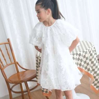 Pastel Kidswear Baloon White Dress White M