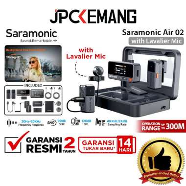 JPC KEMANG Saramonic Air Pocket-sized Dual Wireless Microphone with Mic In for Camera & Smartphone H