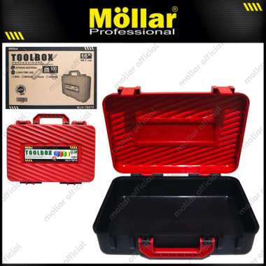 MOLLAR Toolbox Medium Kotak Perkakas Tool Kit Box Cordless Power Tools Merah